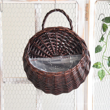 Modern design wicker flower pot plant pot woven rattan hanging flower baskets for flowers arrangement